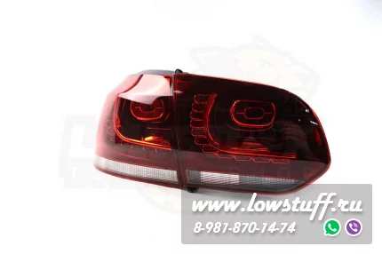 VW Golf 6 задние фонари R20 Look диодные LOWSTUFF TLVWG6R20LKKIT
